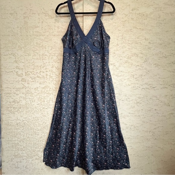 Vintage Cabernet Baby Doll Maxi Paisley Slip Dress Nightie Sz L Y2K Empire Boho - Picture 1 of 15